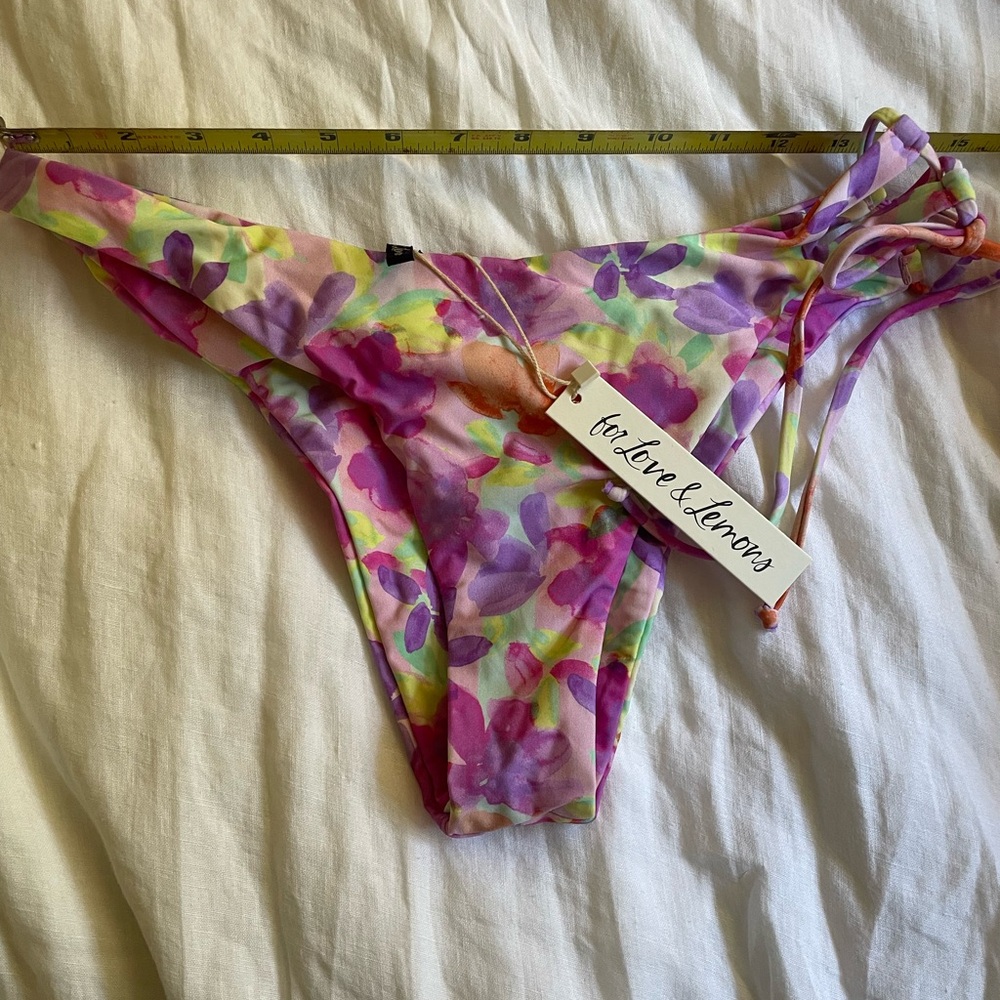 For Love And Lemons Vibrant Floral Bikini Bottom